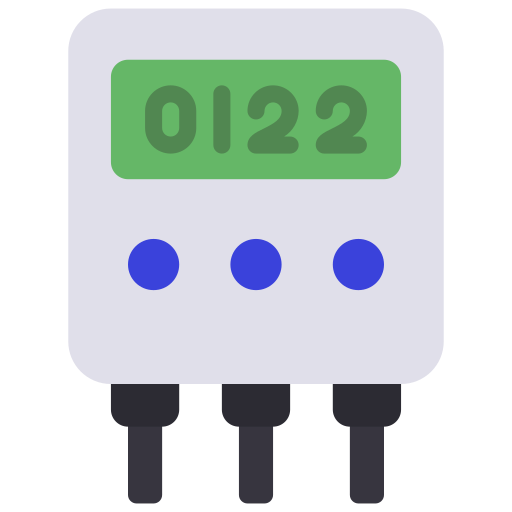 Electric meter Juicy Fish Flat icon