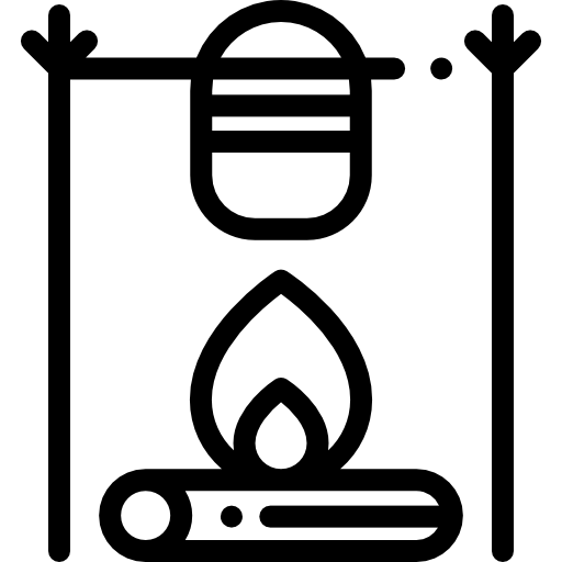 たき火 Detailed Rounded Lineal icon