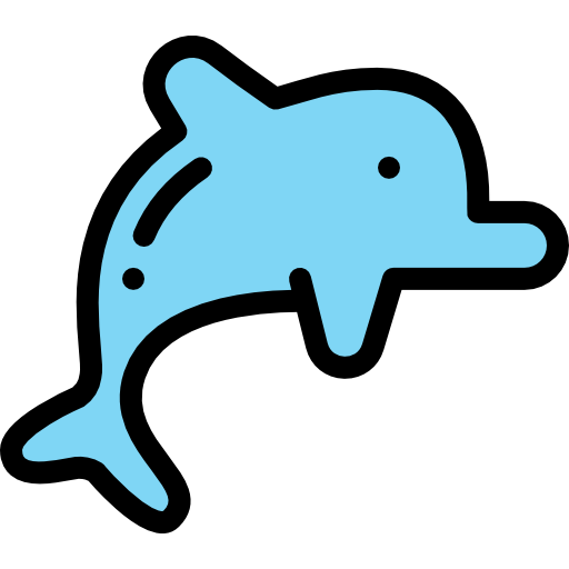 Dolphin Detailed Rounded Lineal color icon