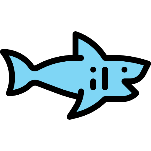 Shark Detailed Rounded Lineal color icon