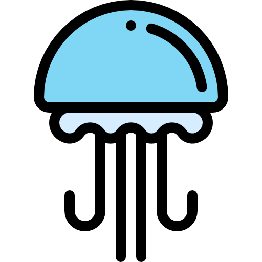 Jellyfish Detailed Rounded Lineal color icon