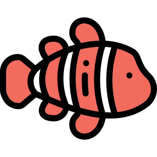 Clown fish Detailed Rounded Lineal color icon