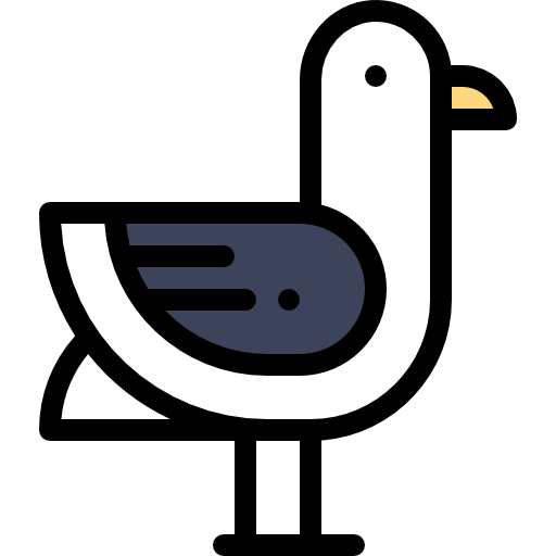 Seagulls Detailed Rounded Lineal color icon