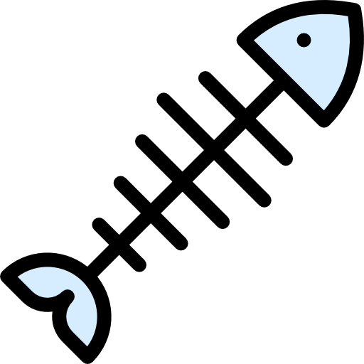 魚の骨 Detailed Rounded Lineal color icon