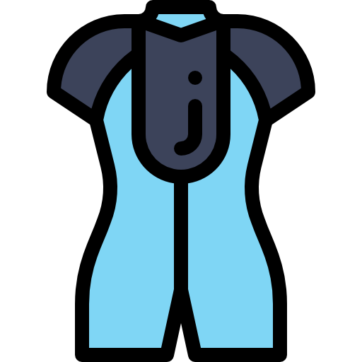 Wetsuit Detailed Rounded Lineal color icon