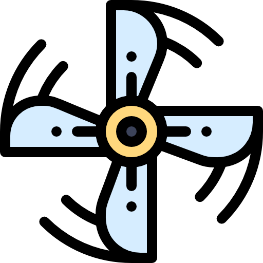 Engine propeller Detailed Rounded Lineal color icon