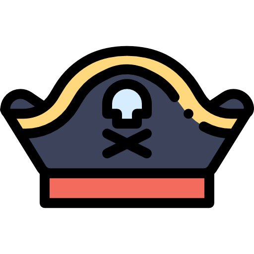 Pirate hat Detailed Rounded Lineal color icon