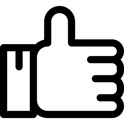 pollice su Basic Rounded Lineal icona