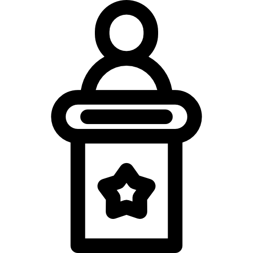 discours Basic Rounded Lineal Icône