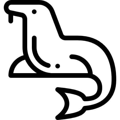 Морской лев Detailed Rounded Lineal иконка