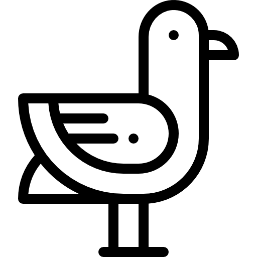 カモメ Detailed Rounded Lineal icon
