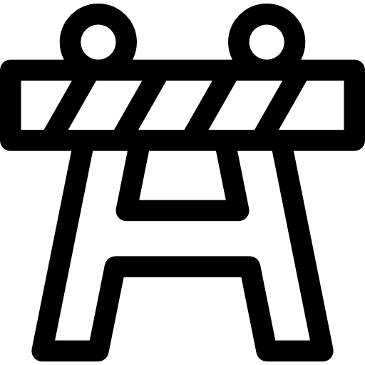 barrera Basic Rounded Lineal icono