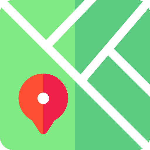mapa Basic Rounded Flat icono