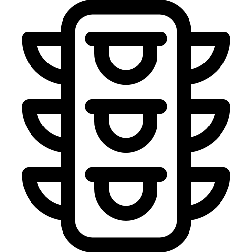 semaforo Basic Rounded Lineal icona