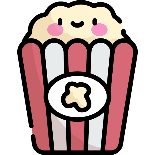 Popcorn Kawaii Lineal color icon