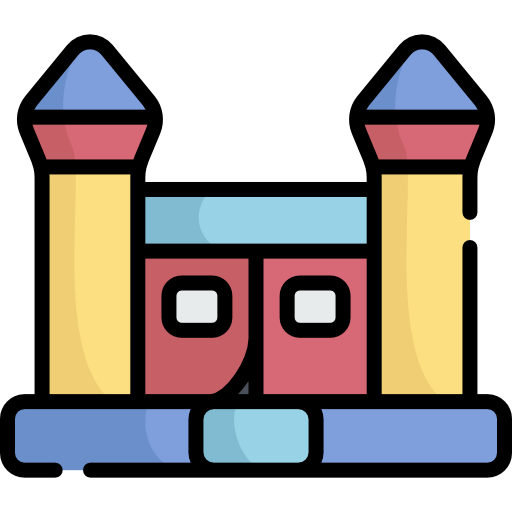 Надувной замок Kawaii Lineal color иконка