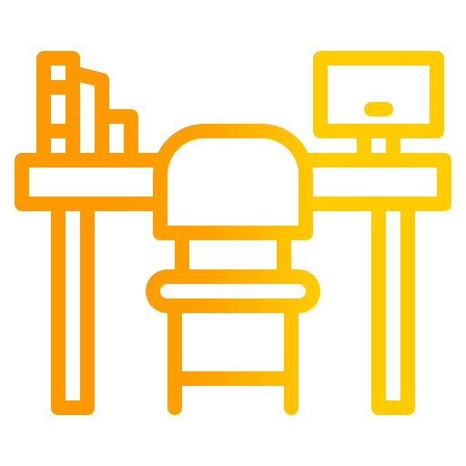 silla y mesa Generic Gradient icono
