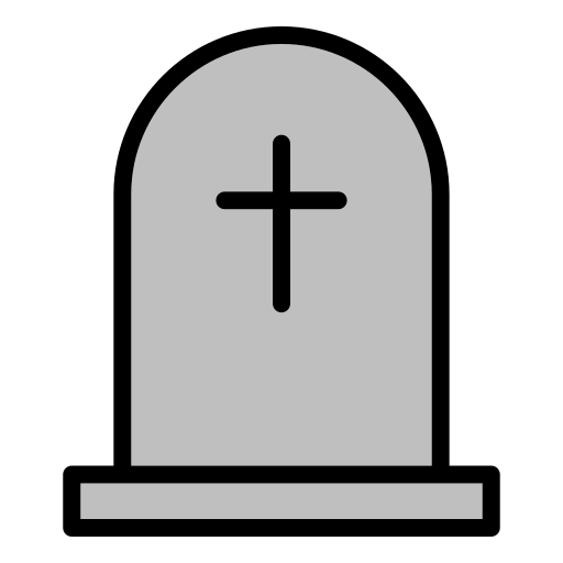 lápida sepulcral Generic Outline Color icono