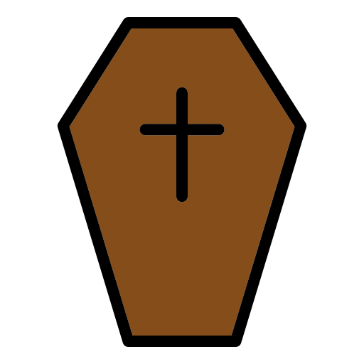 Гроб Generic Outline Color иконка