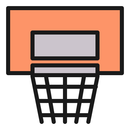 Basketball Hoop Generic Outline Color icon