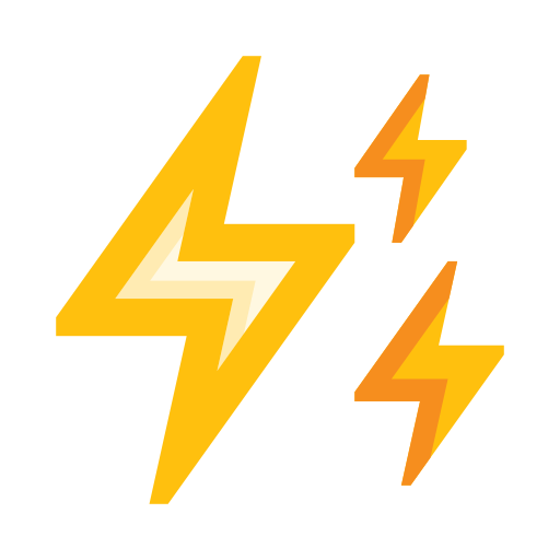 Lightning bolt  edt.im Lineal color icon