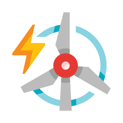 turbina wiatrowa edt.im Lineal color ikona