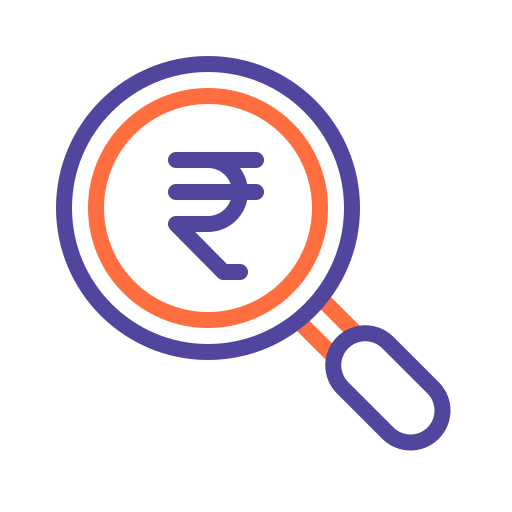 Search dollar Generic Outline Color icon