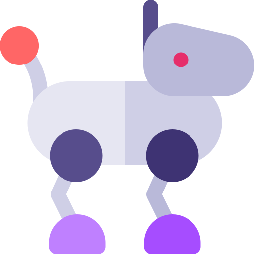 robotyczny pies Basic Rounded Flat ikona