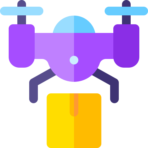 Доставка дроном Basic Rounded Flat иконка