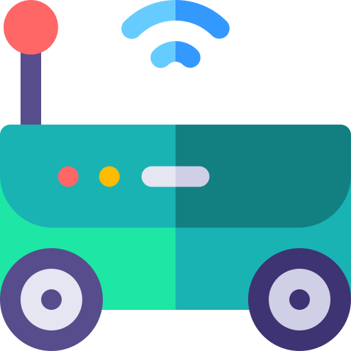 robot di consegna Basic Rounded Flat icona