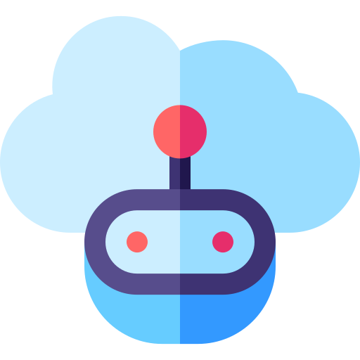 nube Basic Rounded Flat icono