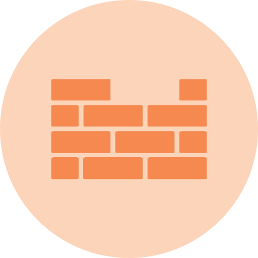 pared de ladrillo Generic Flat icono