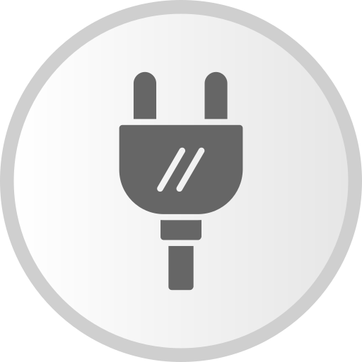 wtyczka elektryczna Generic Grey ikona
