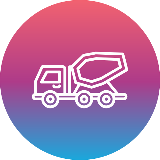 mixer vrachtwagen Generic Flat Gradient icoon