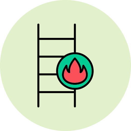 scala antincendio Generic Outline Color icona