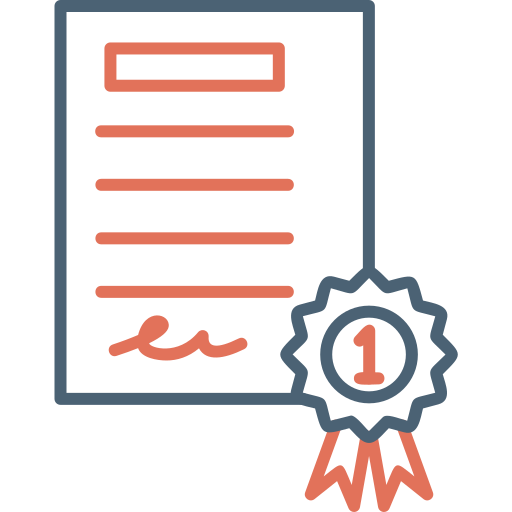 certificado Generic Outline Color icono