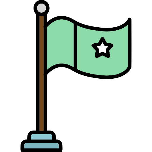 mât de drapeau Generic Outline Color Icône