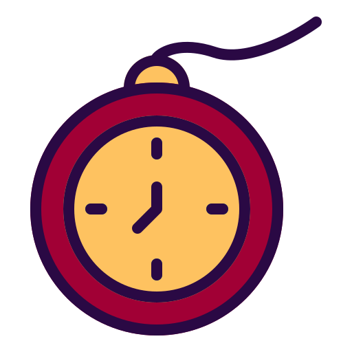 zegarek kieszonkowy Generic Outline Color ikona