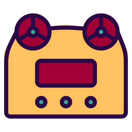 Tape recorder Generic Outline Color icon