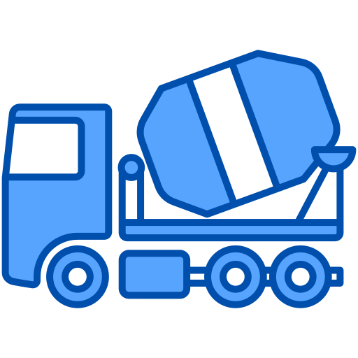 caminhão de cimento Generic Blue Ícone