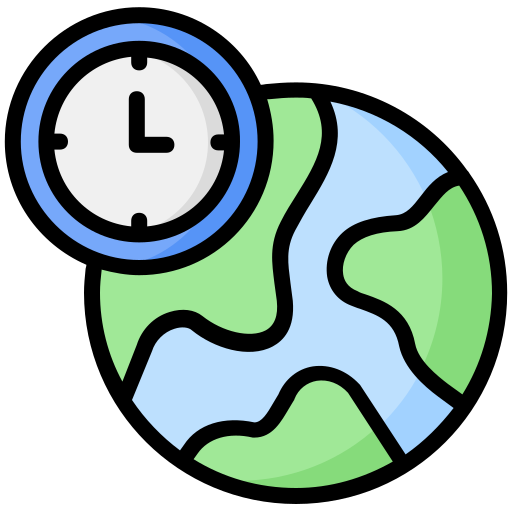세계 시간 Generic Outline Color icon