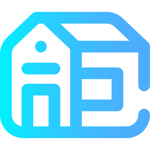house Super Basic Omission Gradient icon