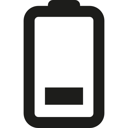 niski poziom baterii Basic Rounded Lineal ikona