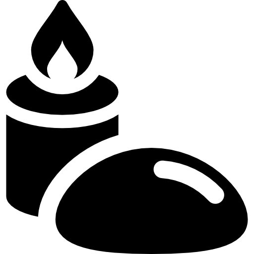Свеча и камень  иконка