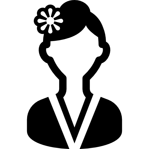 mulher com flor  Ícone