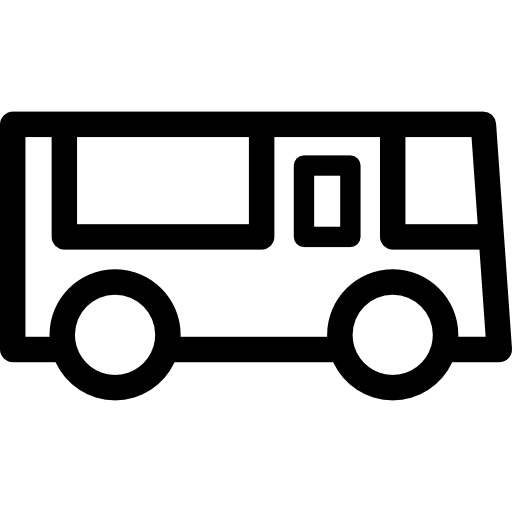 Ônibus Basic Rounded Lineal Ícone