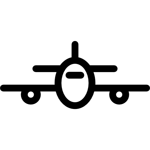 avión Basic Rounded Lineal icono
