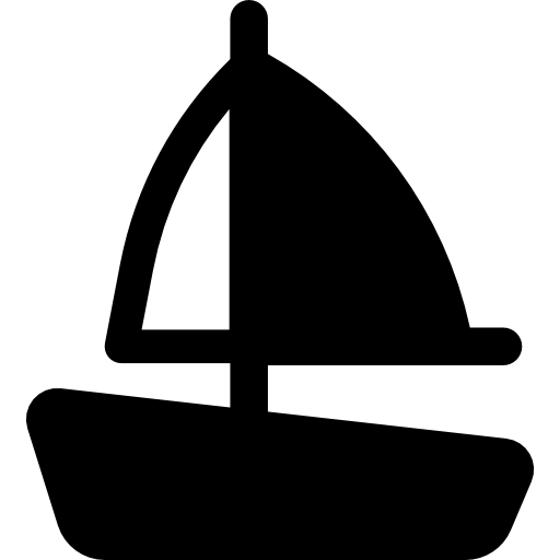 Парусная лодка  иконка