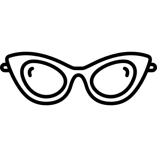 gafas de ojo de gato  icono