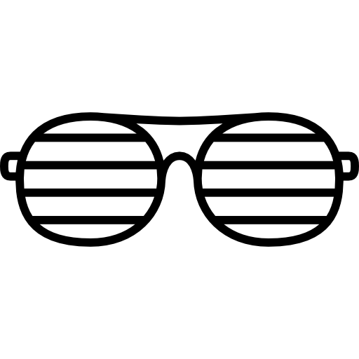 gafas de sol con obturador  icono